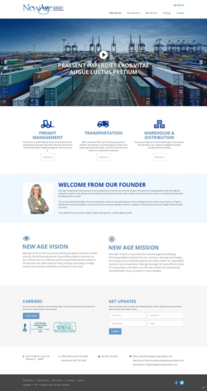 Web Design par pb pour New Age Transportation Inc | Design : #14161255