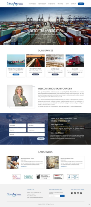 Web Design par pb pour New Age Transportation Inc | Design : #14161699