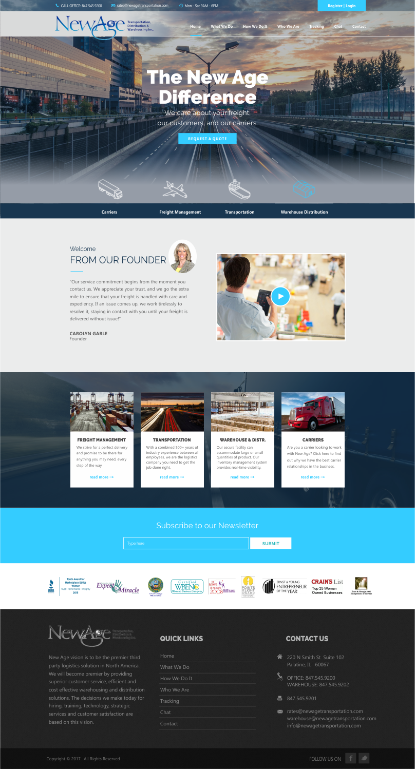 Web Design by CreativeIyke for New Age Transportation Inc | Design #14112866