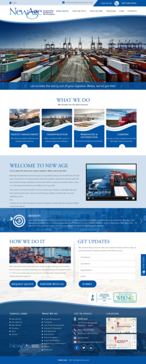 Web Design par rightway pour New Age Transportation Inc | Design : #14177073