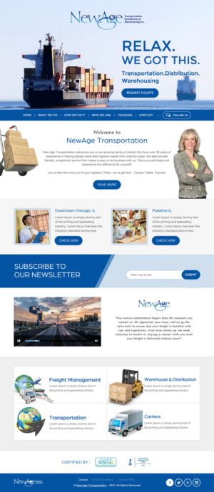 Web Design by rightway for New Age Transportation Inc | Design: #14177077