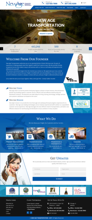 Web Design by rightway for New Age Transportation Inc | Design: #14177078