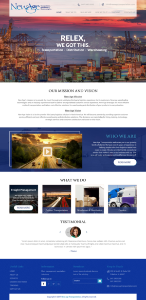 Web Design by rightway for New Age Transportation Inc | Design: #14177079