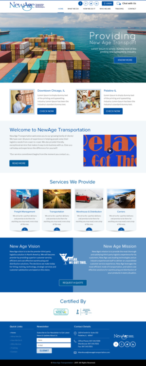 Web Design by rightway for New Age Transportation Inc | Design: #14177080