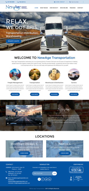 Web Design by rightway for New Age Transportation Inc | Design: #14177081