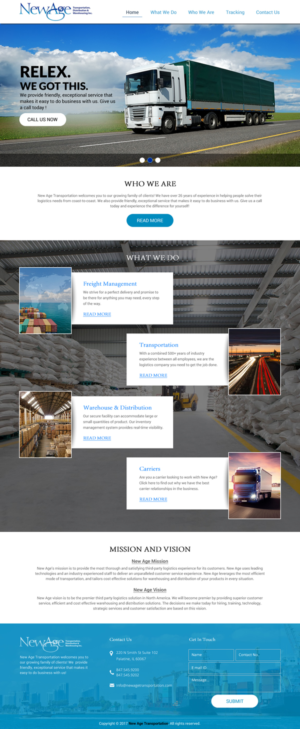 Web Design by rightway for New Age Transportation Inc | Design: #14177082