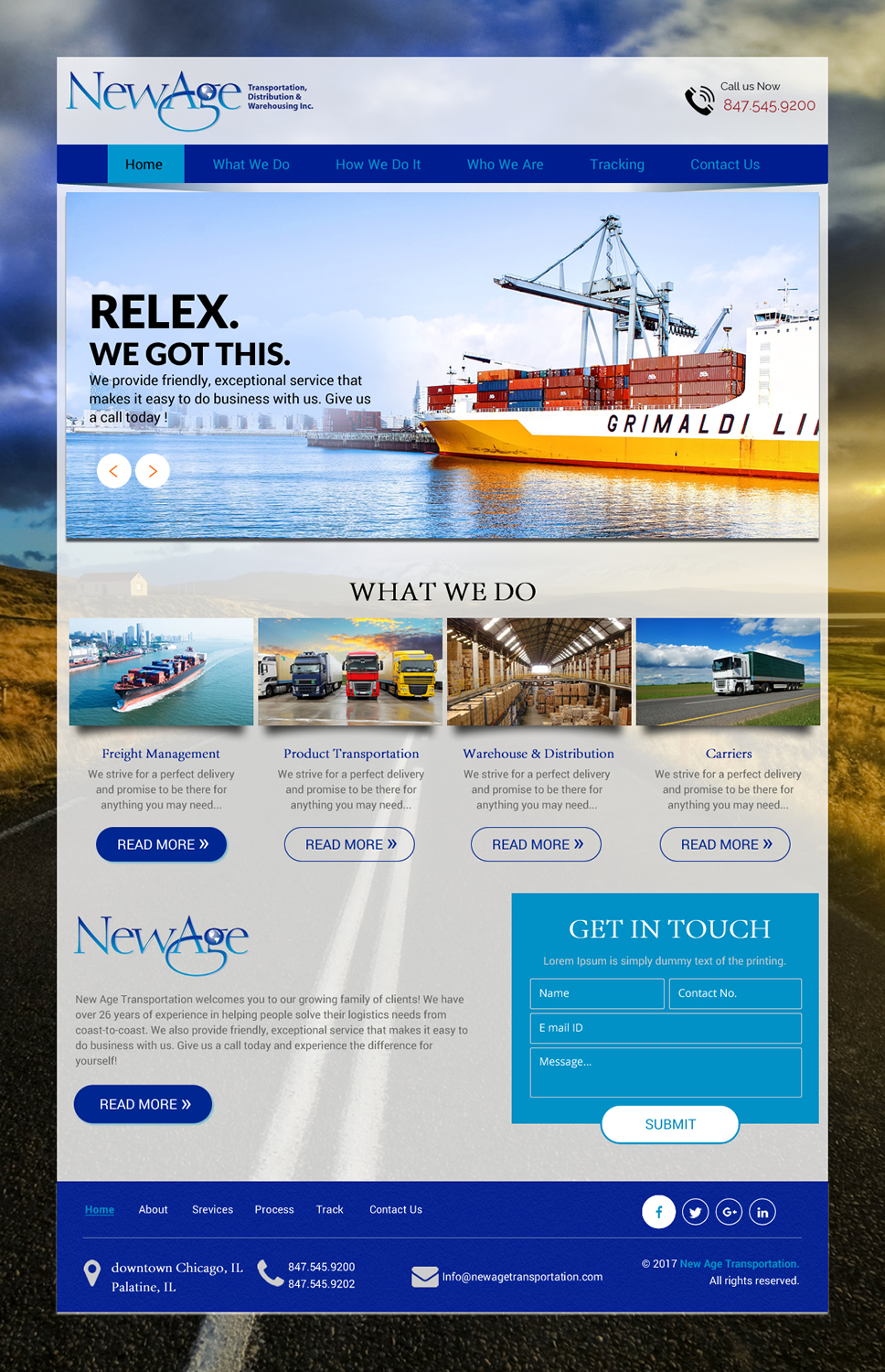 Web Design by rightway for New Age Transportation Inc | Design #14177083