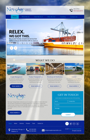 Web Design by rightway for New Age Transportation Inc | Design: #14177083