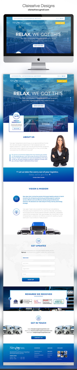 Web Design by Claireative for New Age Transportation Inc | Design: #14122380