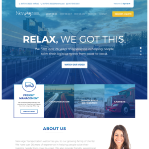 Web-Design von CC Layers für New Age Transportation Inc | Design #14122384
