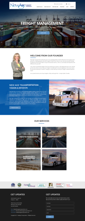Web-Design von Xclusive Designer für New Age Transportation Inc | Design #14193187