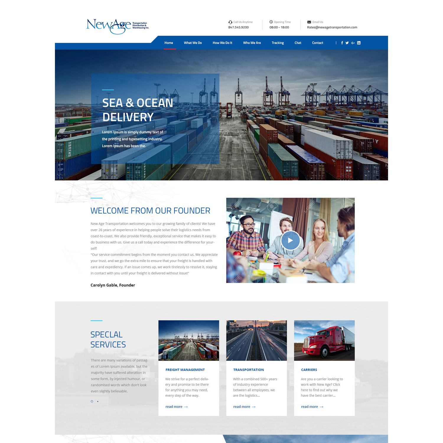 Web Design by vedverma1984 for New Age Transportation Inc | Design #14186790
