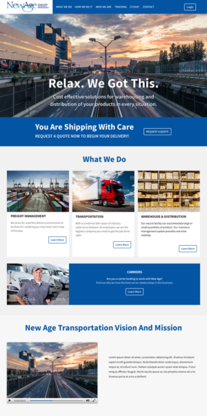 Web Design by Vitamin for New Age Transportation Inc | Design #14179366