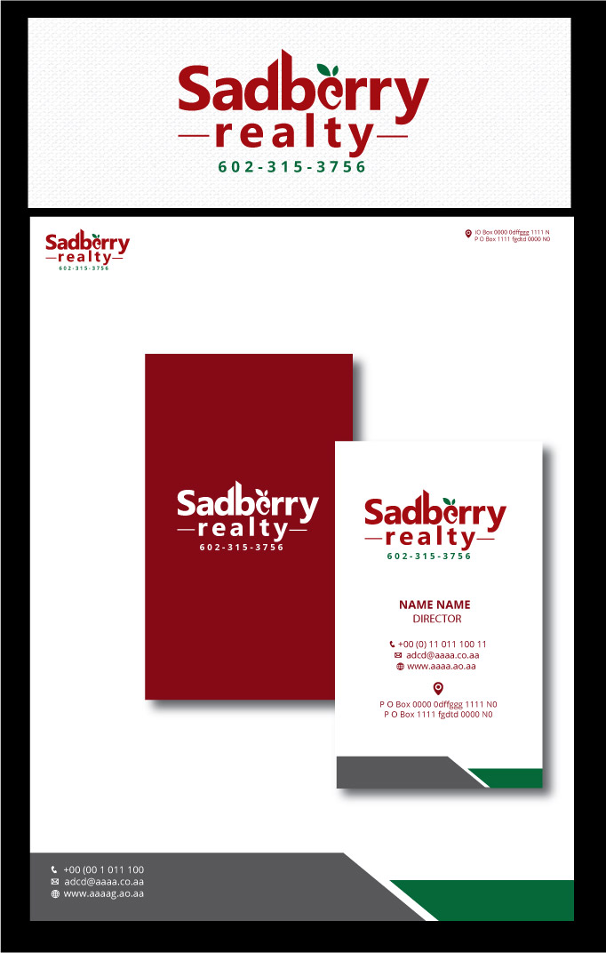 Logo-Design von zebronicgraphic für Sadberry Realty | Design #14146633