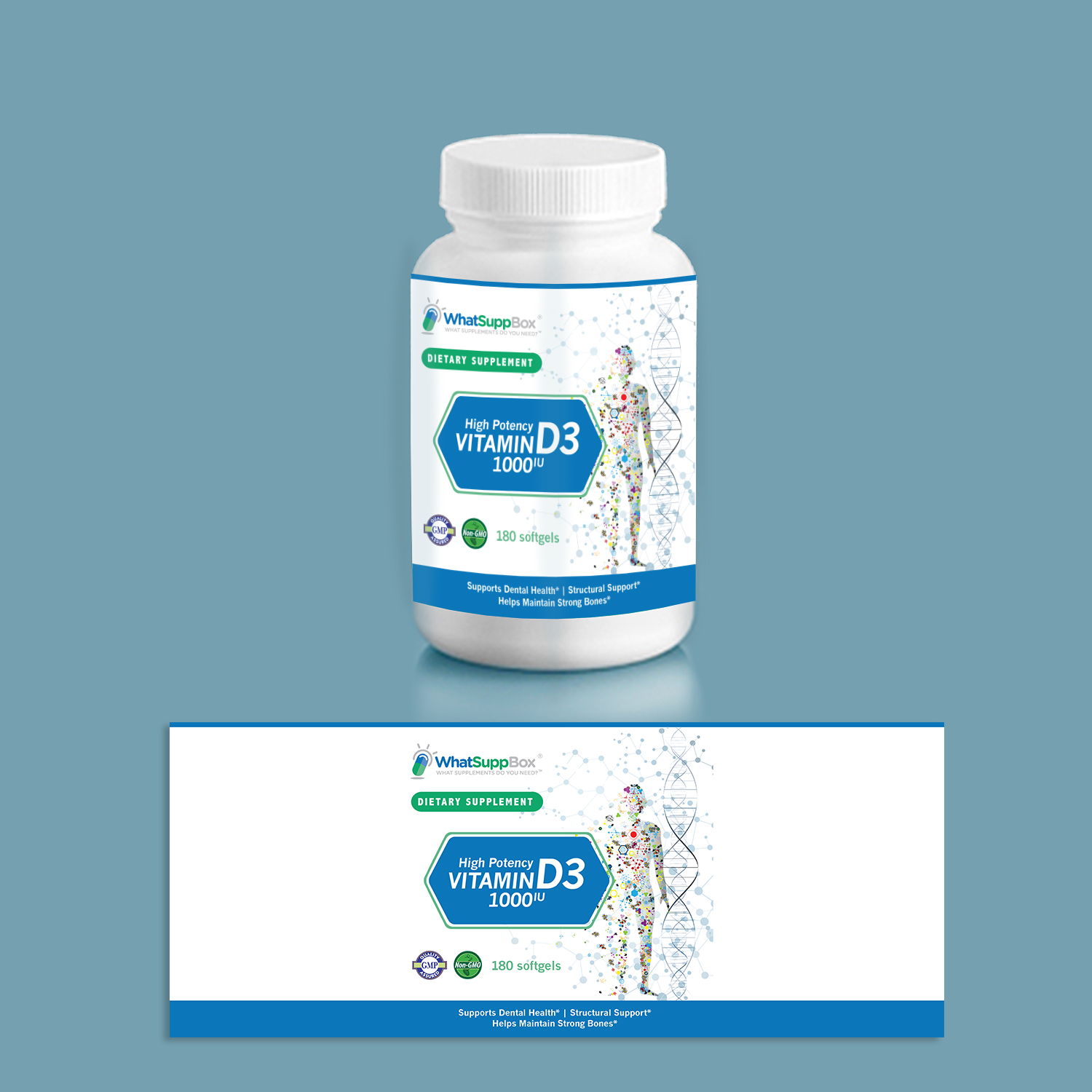 Label Design by Gigih Susetyo for WhatSupp Nutrition | Design #14127433