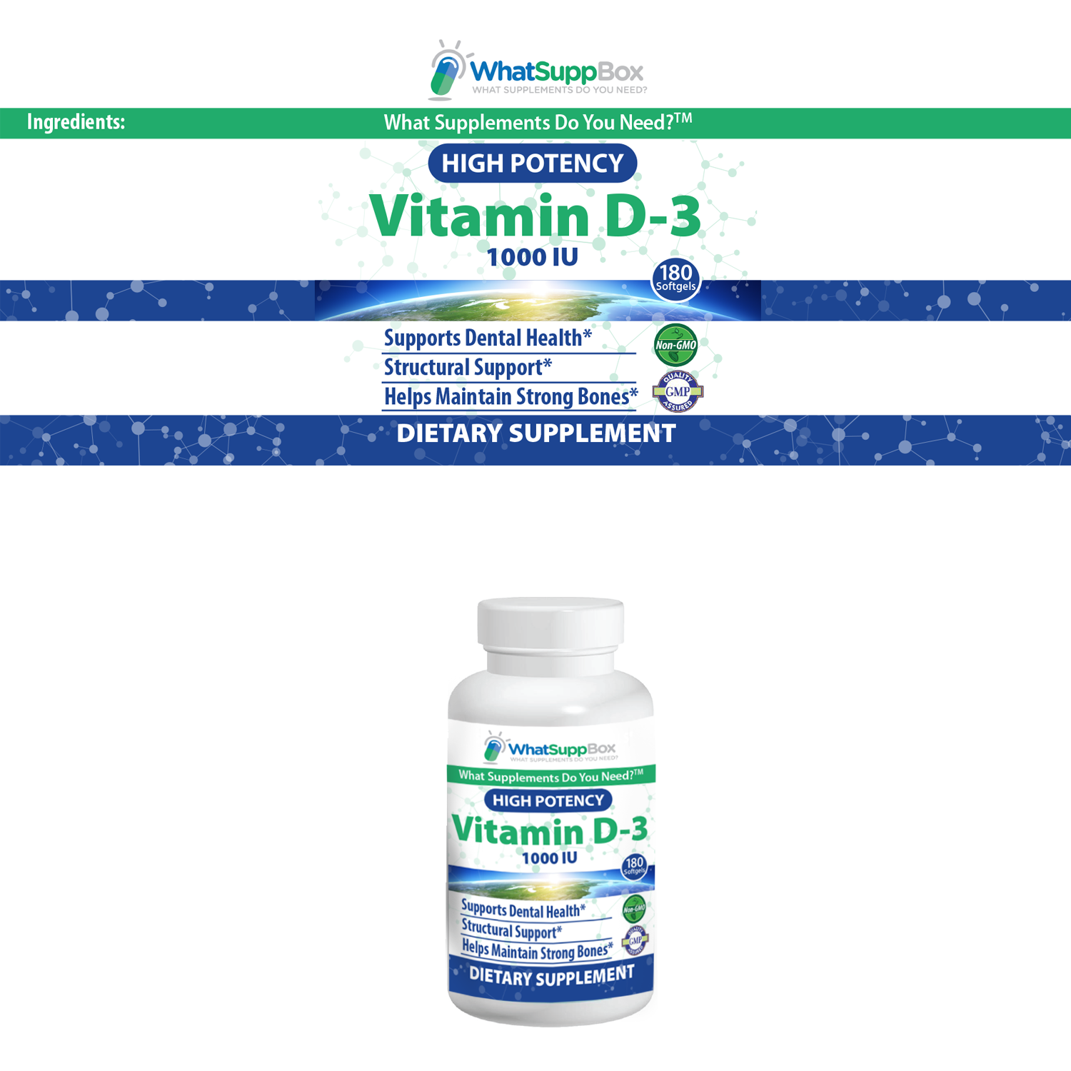 Label Design by Soula Vetter for WhatSupp Nutrition | Design #14097017