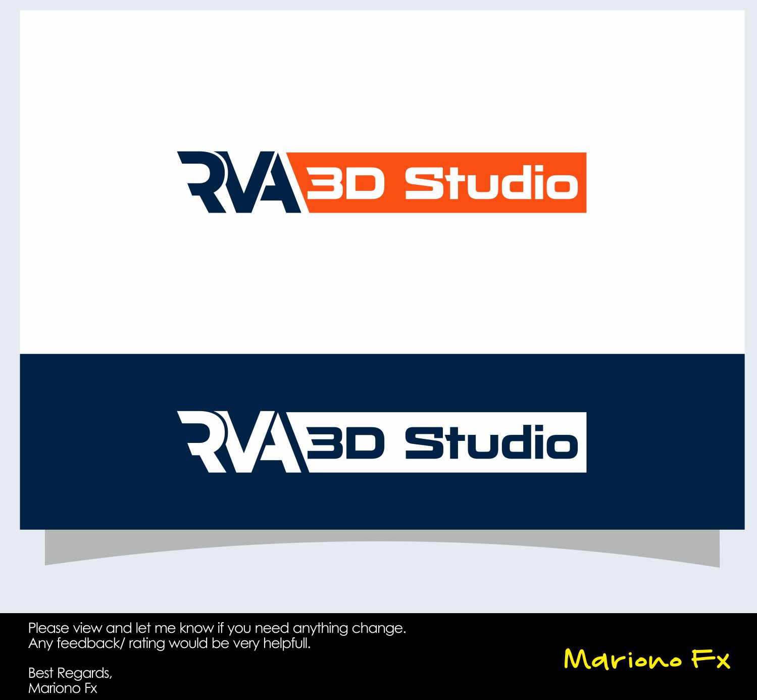 Design de Logo par Mariono Fx pour RVA 3D Studio | Design #14112503