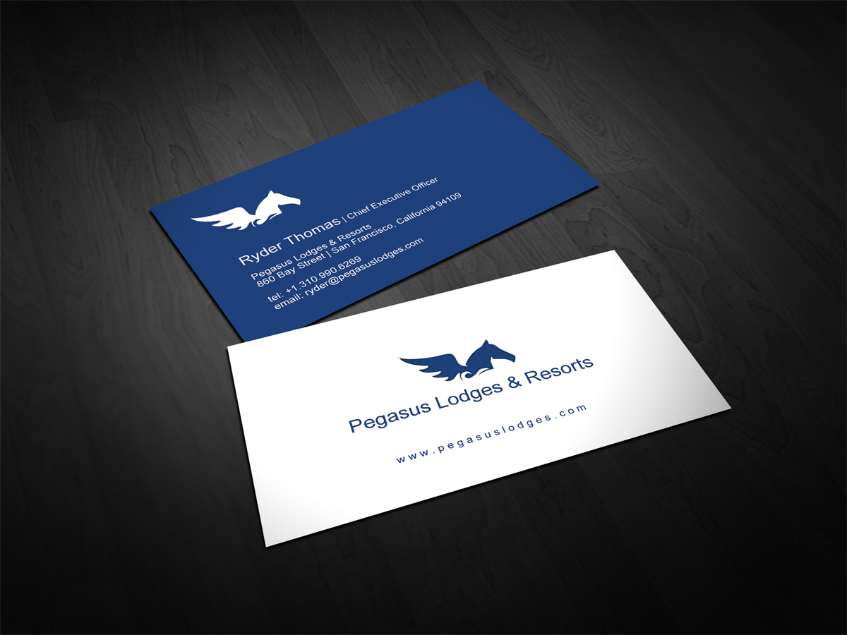 Business Card Design by diRtY.EMM for Pegasus Lodges & Resorts | Design #2502315