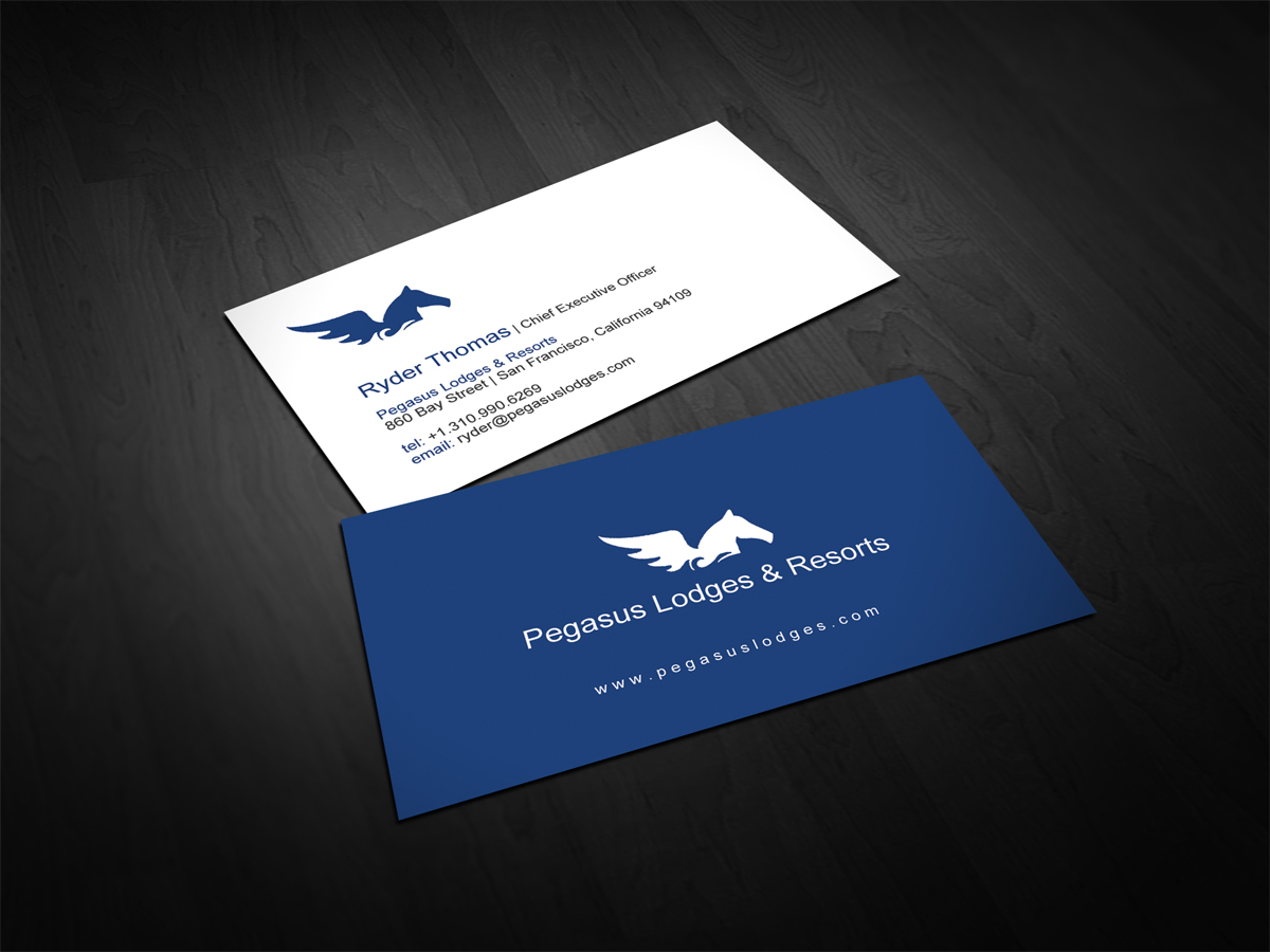 Business Card Design by diRtY.EMM for Pegasus Lodges & Resorts | Design: #2519113