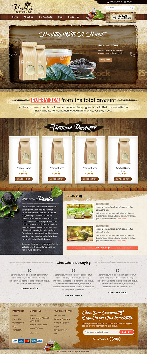 Web Design by RupalTechno for Heartea | Design #14371448