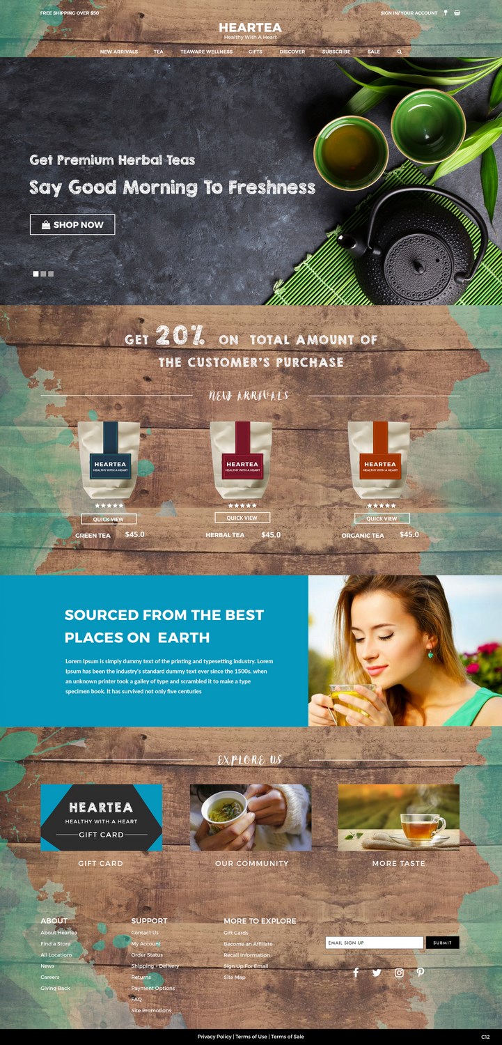 Diseño Web por pb para Heartea | Diseño #14111989