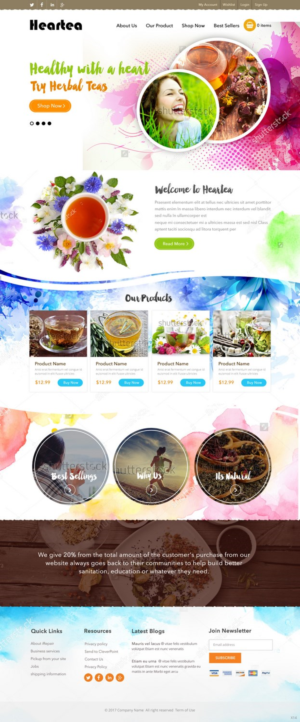 Web Design by pb for Heartea | Design: #14111990