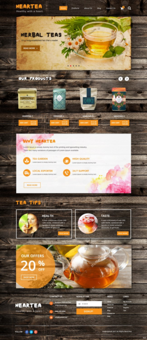 Web Design by pb for Heartea | Design: #14111992