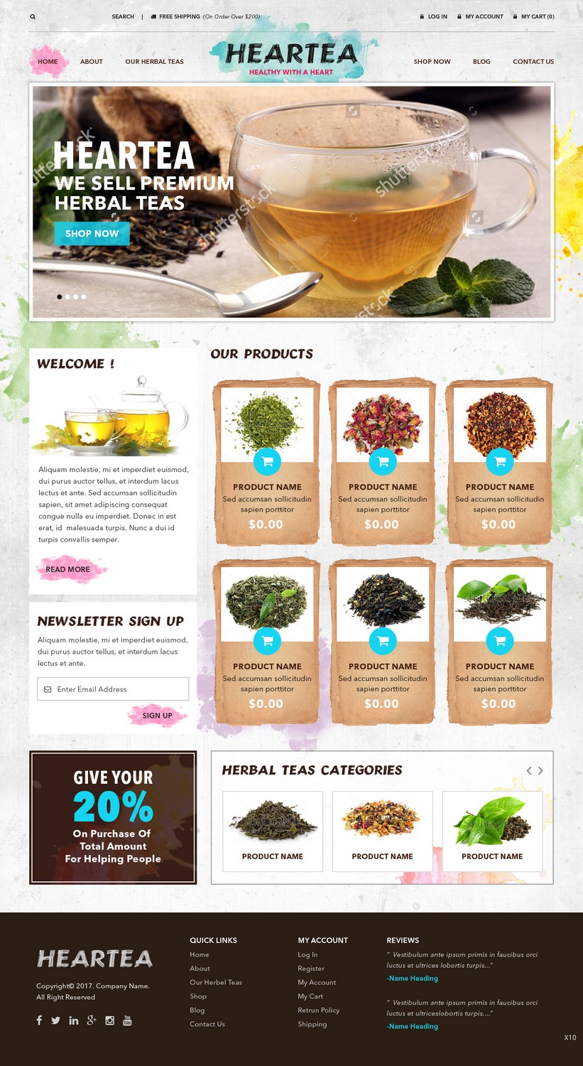 Diseño Web por pb para Heartea | Diseño #14122222