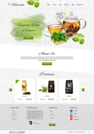Web Design by pb for Heartea | Design: #14122223