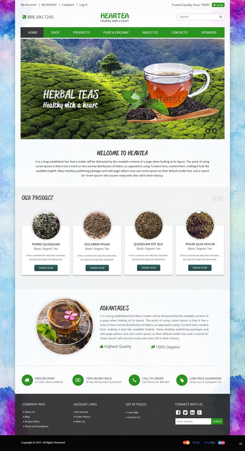 Diseño Web por pb para Heartea | Diseño #14122228