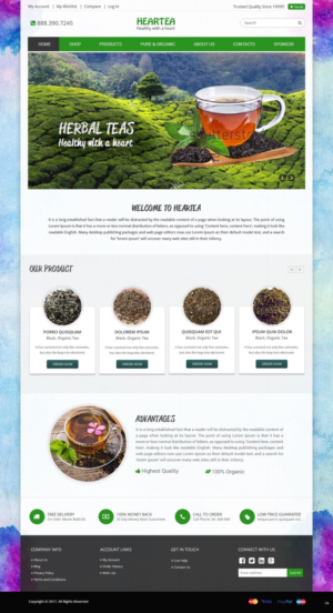 Web Design by pb for Heartea | Design: #14122228
