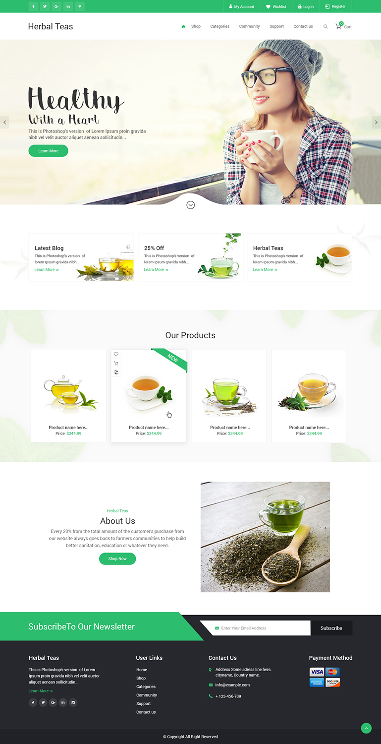 Web Design by zxsolutions for Heartea | Design #14229433