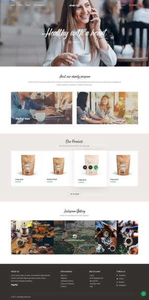 Herbal tea shop web designing - Heartea | Web-Design von nzdesigners