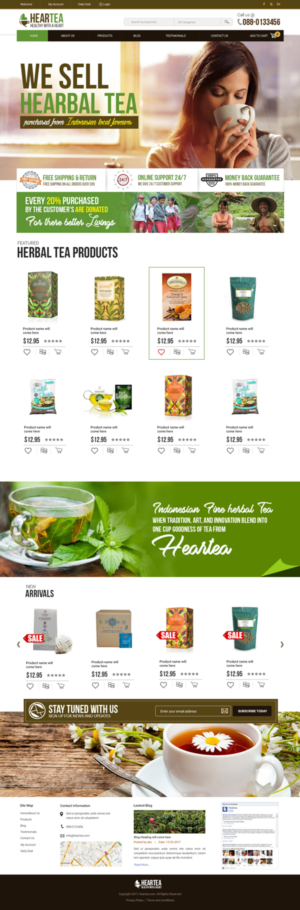 Web Design by Rajib Bhattacharya for Heartea | Design: #14172964