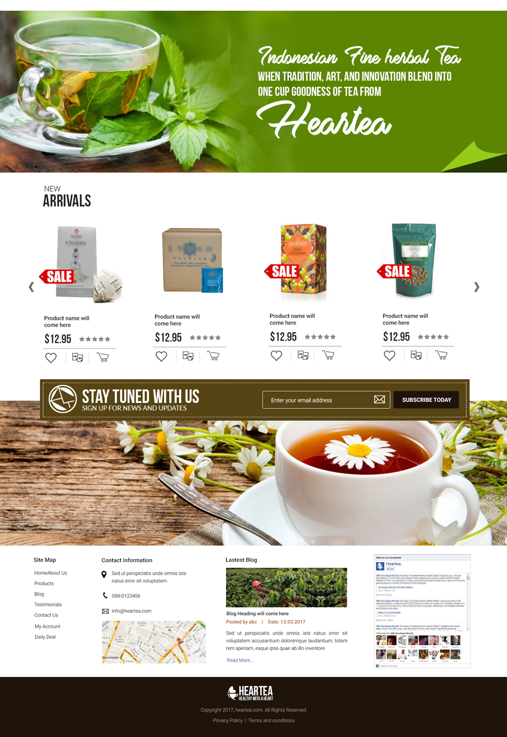 Web-Design von Rajib Bhattacharya für Heartea | Design #14173083