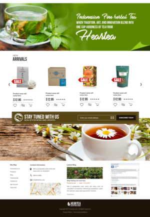 Herbal tea shop web designing - Heartea | Web-Design von Rajib Bhattacharya
