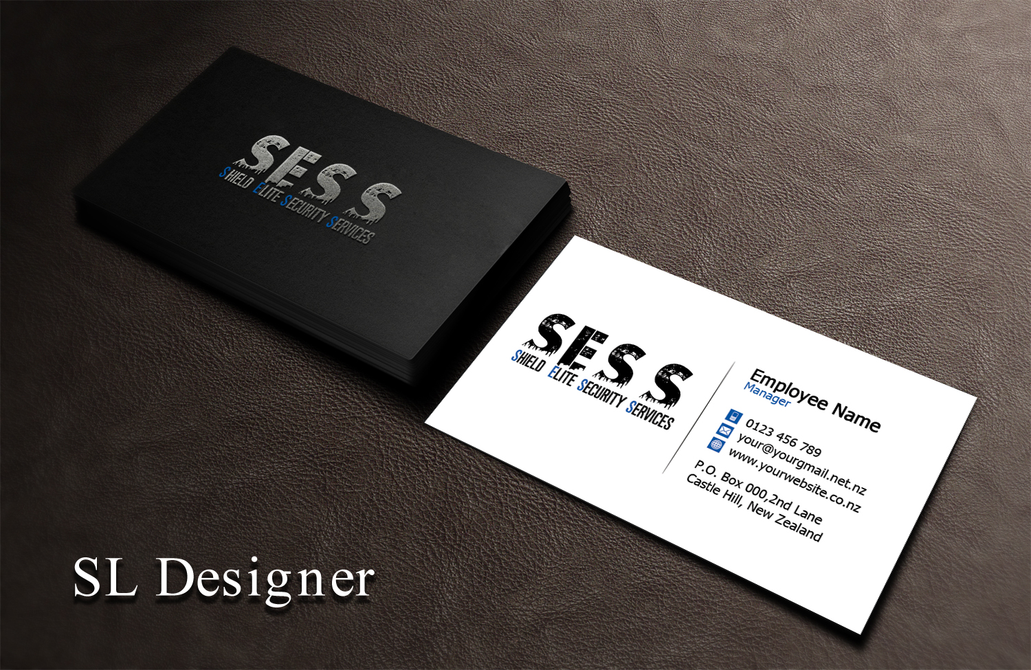 Business Card Design by SL Designer for Shield Elite Security Services PTY. LTD. | Design #14161899