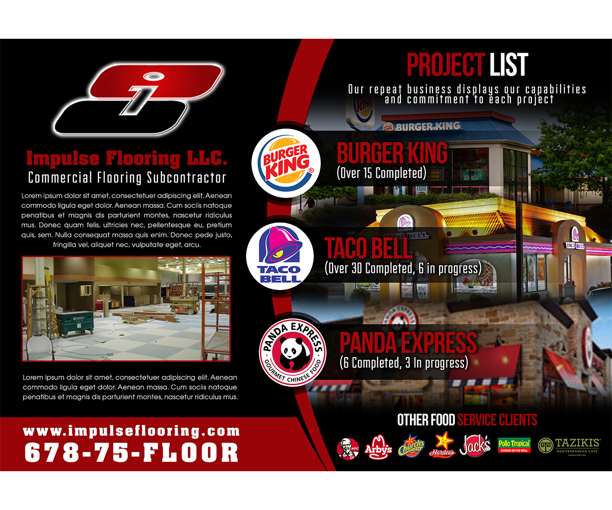 Flyer Design by jeffdefy for Impulse Flooring LLC. | Design #14104528