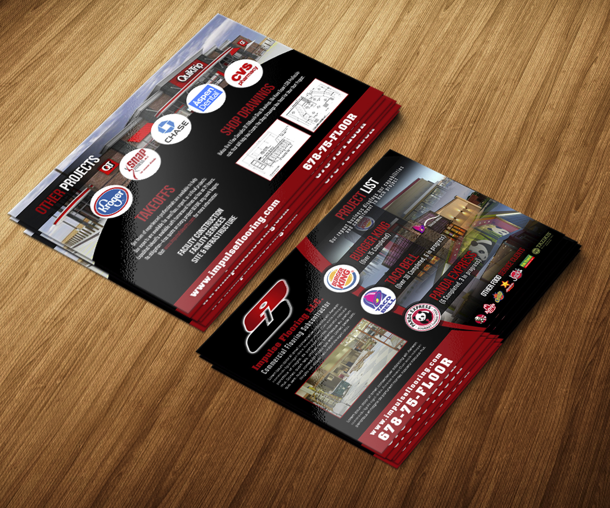 Flyer Design by jeffdefy for Impulse Flooring LLC. | Design #14344726