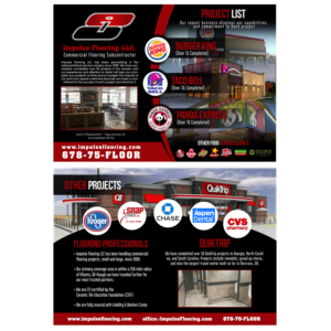 Flyer Design by jeffdefy for Impulse Flooring LLC. | Design: #14553037