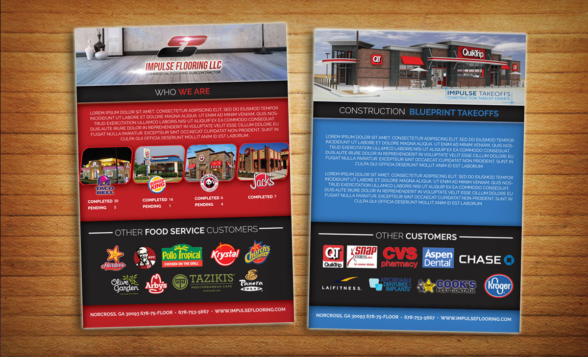Flyer Design by alessandroevge for Impulse Flooring LLC. | Design #14089013