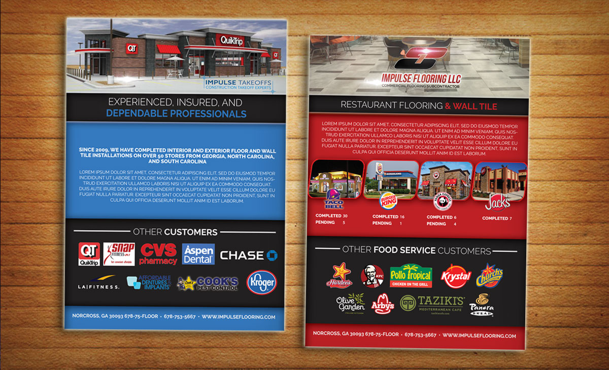 Flyer Design by alessandroevge for Impulse Flooring LLC. | Design #14102794