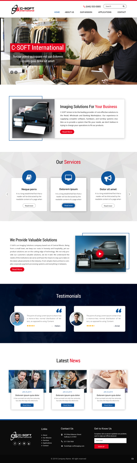 Web Design by pb for F.M.P.Inc., dba: C-SOFT International | Design #20742308