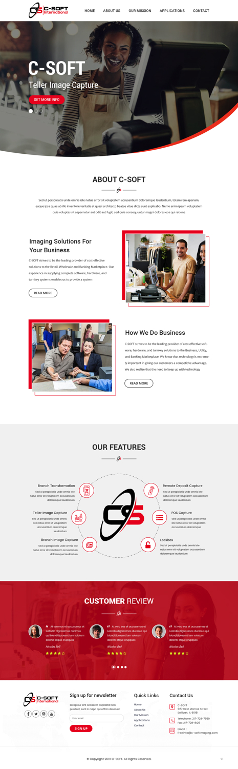 Web Design by pb for F.M.P.Inc., dba: C-SOFT International | Design #20742309