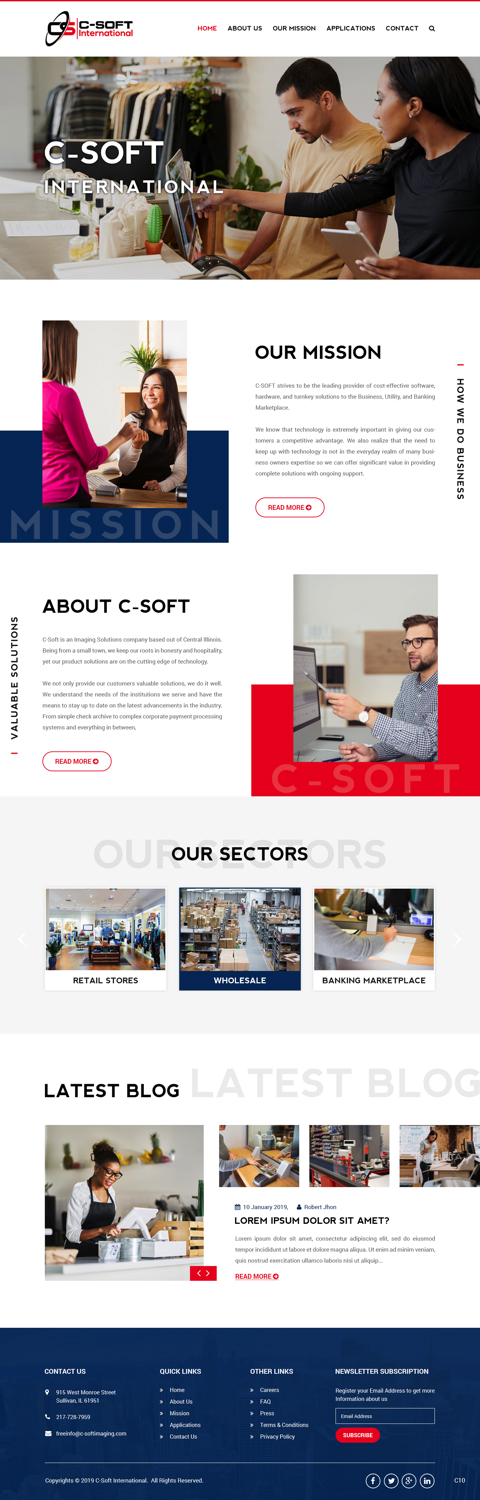 Web Design by pb for F.M.P.Inc., dba: C-SOFT International | Design #20742313
