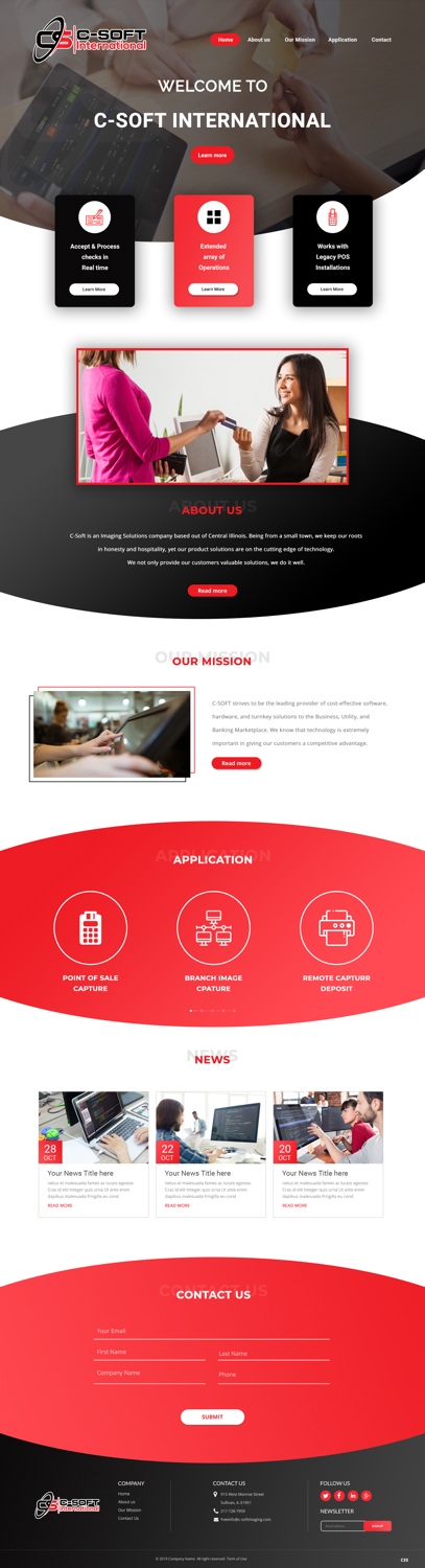 Web Design by pb for F.M.P.Inc., dba: C-SOFT International | Design #20742315