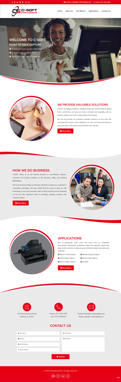 Web Design by pb for F.M.P.Inc., dba: C-SOFT International | Design #20742317