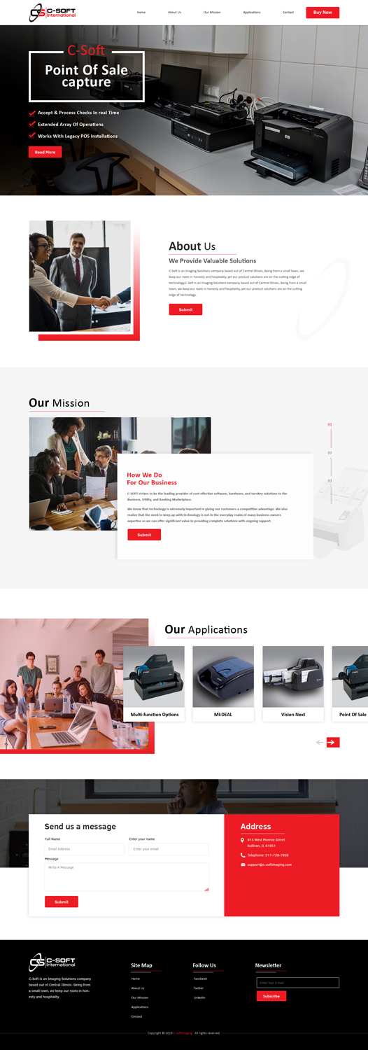 Web Design by sai.designer87 for F.M.P.Inc., dba: C-SOFT International | Design #20766619
