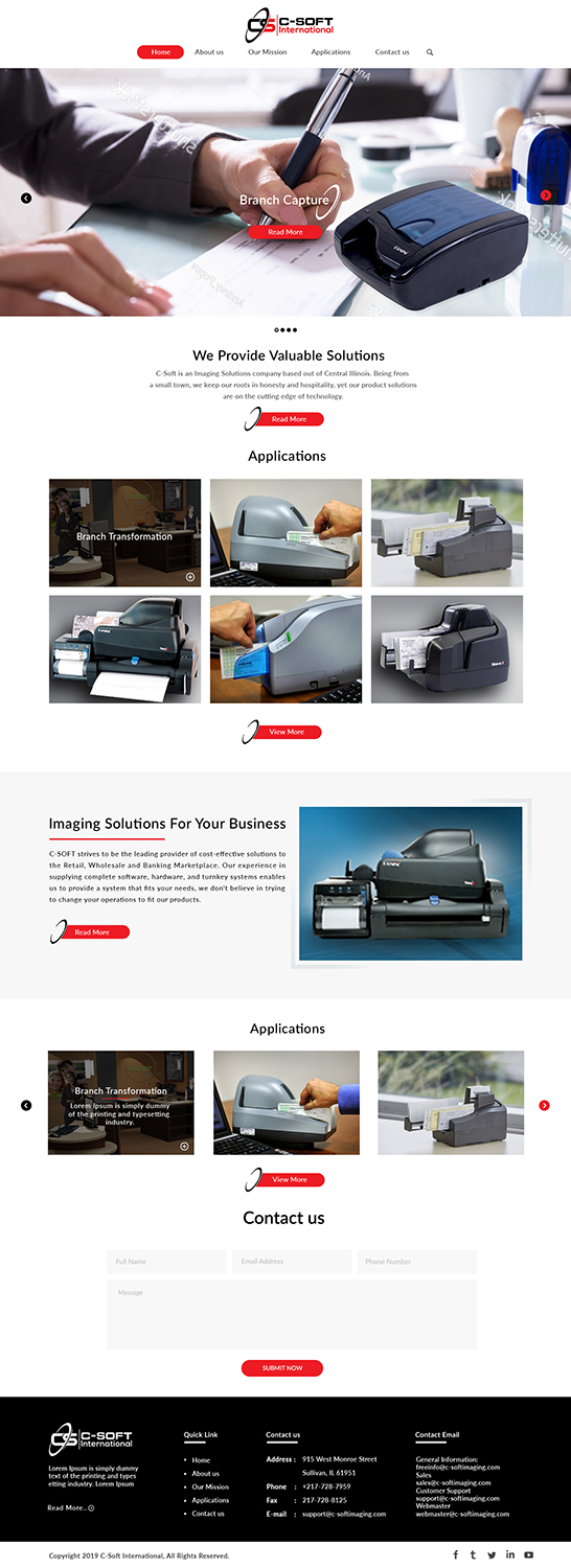 Web Design by bdesigner9 for F.M.P.Inc., dba: C-SOFT International | Design #20767898