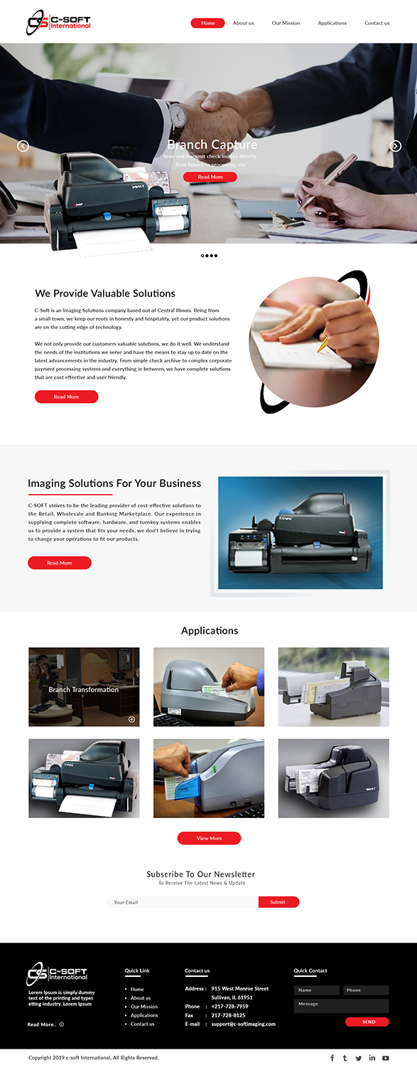 Web Design by bdesigner9 for F.M.P.Inc., dba: C-SOFT International | Design #20767899